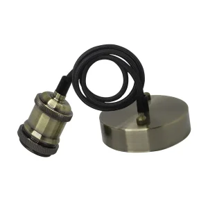 Lustră Suspendată Vintage E27 Negru Perlat Bronz 1120mm Optonica