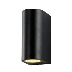 Aplică LED Perete Neagră Aluminiu 2xGU10 35W IP54 Optonica