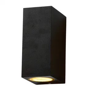 Aplică Perete Aluminiu Neagră 2xGU10 35W Interior-Exterior IP54 Optonica