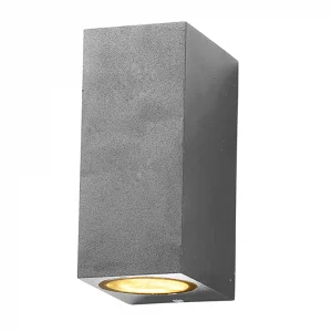 Aplică Perete Aluminiu Argintiu 2xGU10 35W Interior-Exterior IP54 Optonica