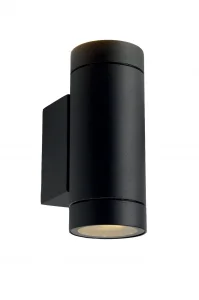 Aplică Perete Exterior/Interior 2xGU10 Aluminiu IP54 Negru Optonica