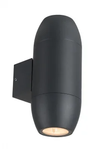 Aplică Perete Exterior/Interior 2xGU10 Aluminiu IP54 Negru Optonica