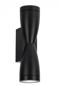 Aplică Perete Exterior/Interior 2xGU10 Aluminiu IP54 Negru Optonica