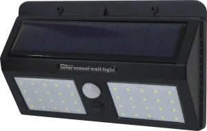 Aplică LED Solară 1.5W Lumină Rece 6000K Corp Negru IP54 Optonica