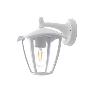 Aplică LED Exterior E27 Alb Mat Orientare Jos IP44 Optonica