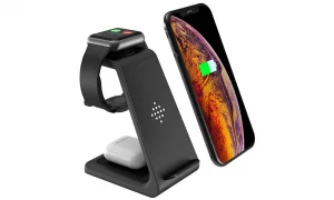 Încărcător Wireless 3 în 1 pentru iPhone, AirPods și Apple Watch Optonica