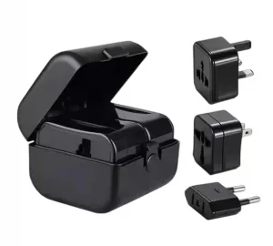 Adaptor Priza Universal World Adapter 3 Standarde UK/EU/AU Negru Optonica