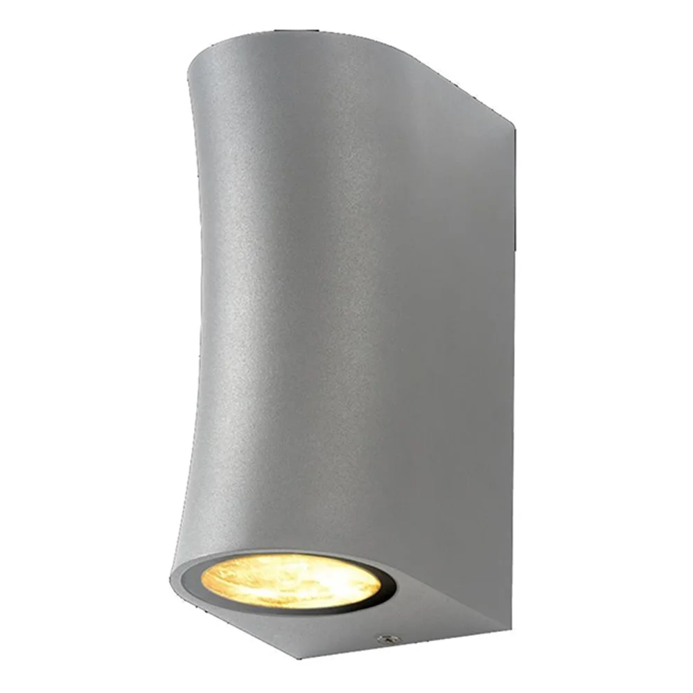 Aplică LED Perete Aluminiu Argintiu 2xGU10 35W IP54 Optonica