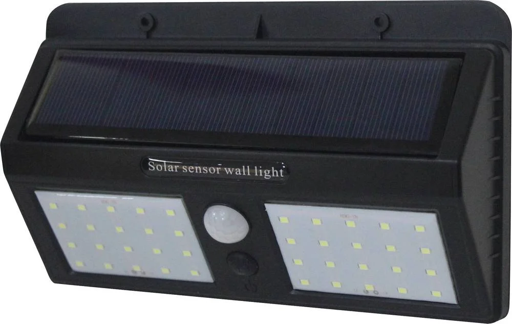 Aplică LED Solară 1.5W Lumină Rece 6000K Corp Negru IP54 Optonica