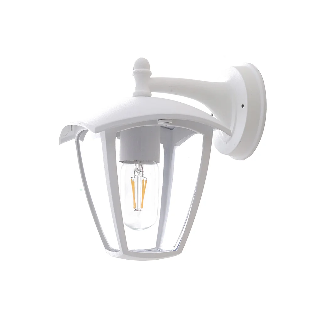 Aplică LED Exterior E27 Alb Mat Orientare Jos IP44 Optonica