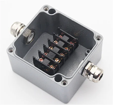 Cutie de Conexiuni Etanșă IP68 Aluminiu 2 Terminale 24A 450V Optonica