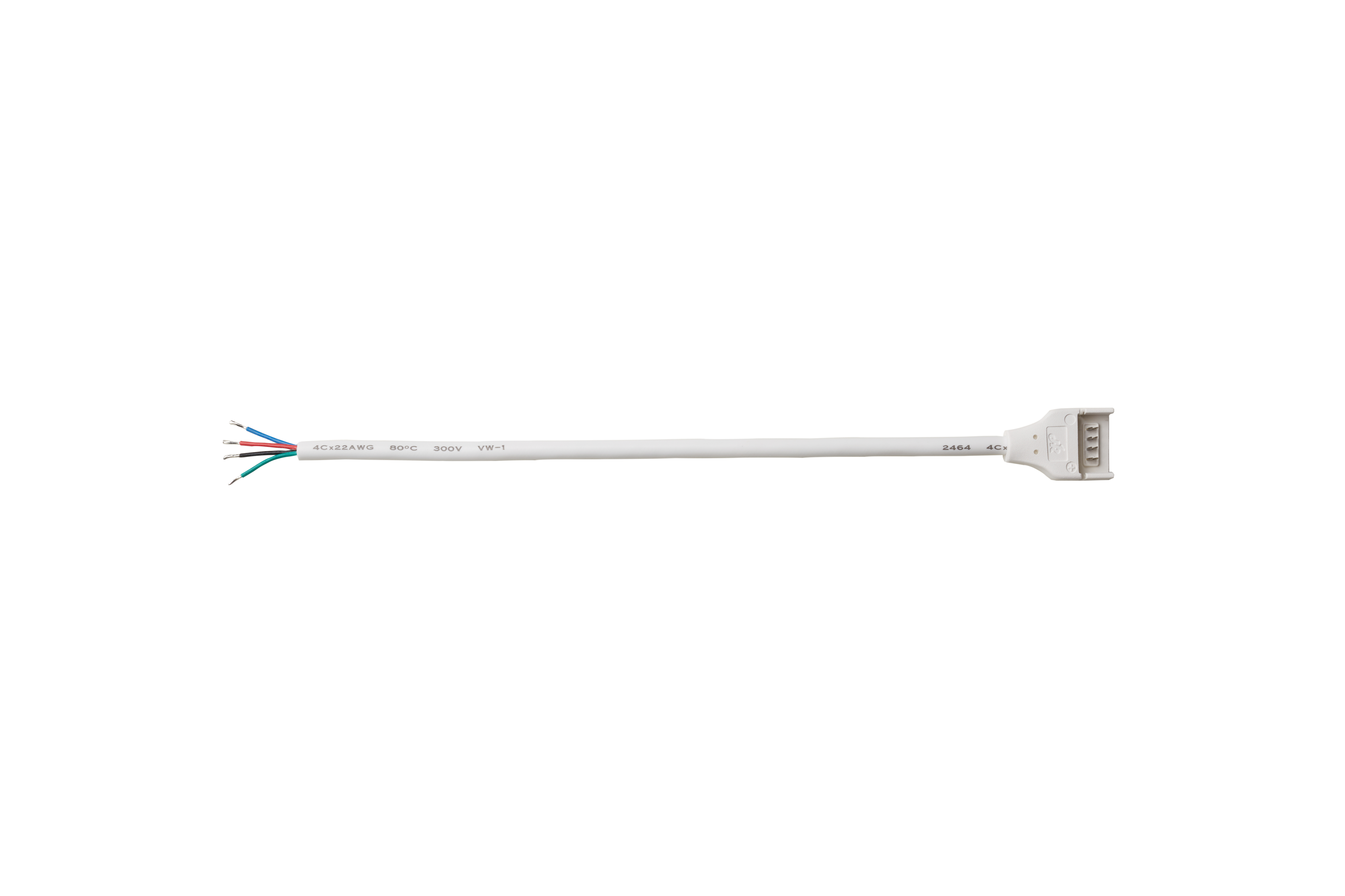 Conector Etanș IP65 pentru Bandă LED RGB 10mm cu Cablu 15cm 4 Pini