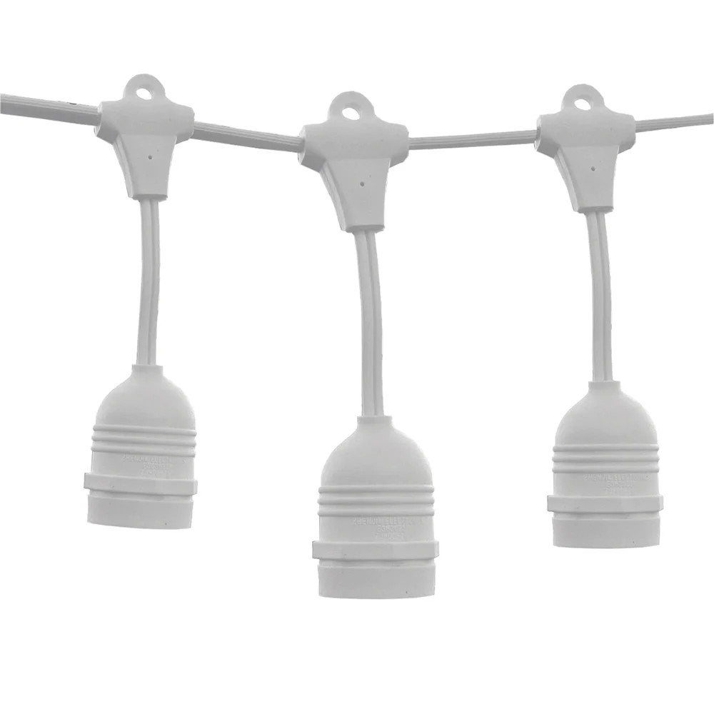 Ghirlandă Luminoasă Exterior 10 Socluri E27 6M Albă IP65 Optonica